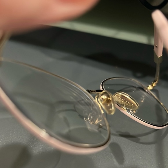Preowned Prada Eyeglasses in color pink and gold tone. - Picture 10 of 14